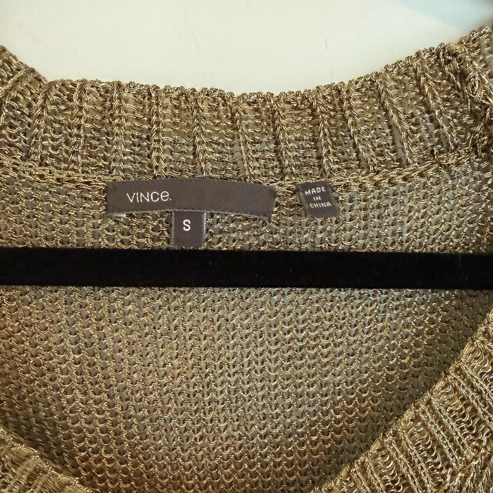 Vince Metallic Open Knit Sweater size S - Picture 3 of 4